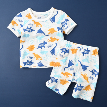兒童竹節棉短袖T恤兩件裝