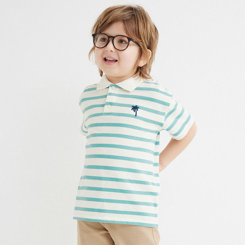 夏季新款欧美中小童短袖POLO衫