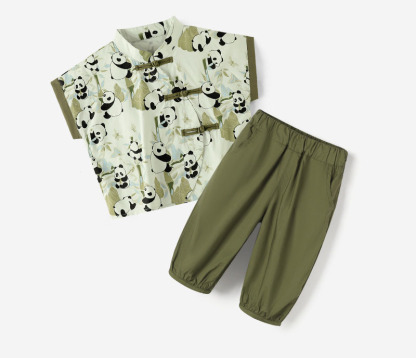 夏季兒童中國風兩件套 