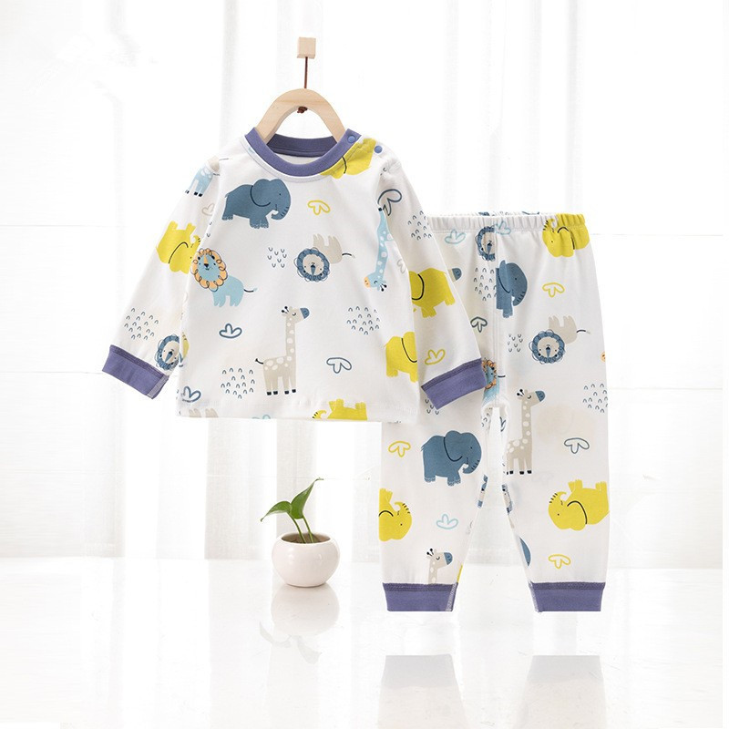 嬰幼兒春秋純棉肩扣套裝