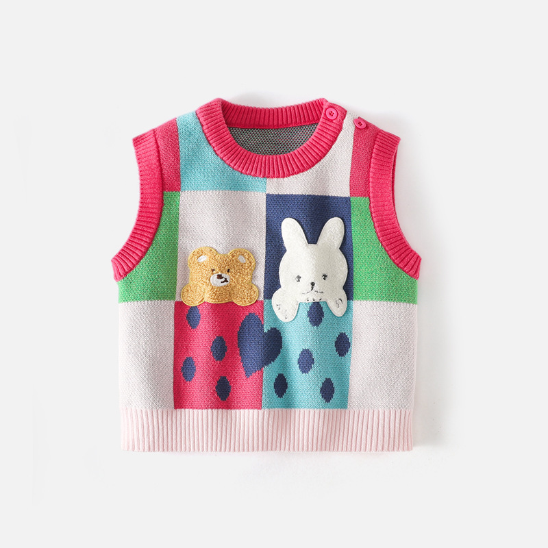女童韓版毛衣背心