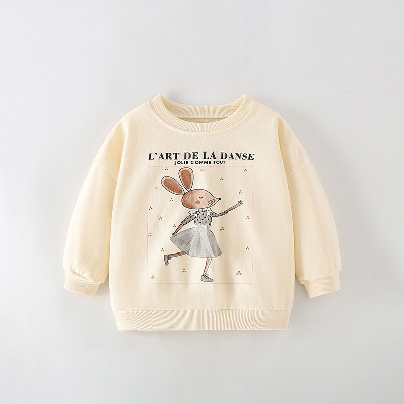 秋季新款女童洋氣圓領長袖衛衣