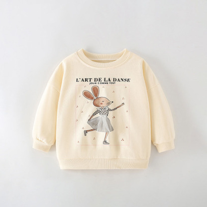 秋季新款女童洋氣圓領長袖衛衣