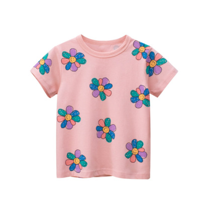 新品洋氣女寶寶短袖T卹