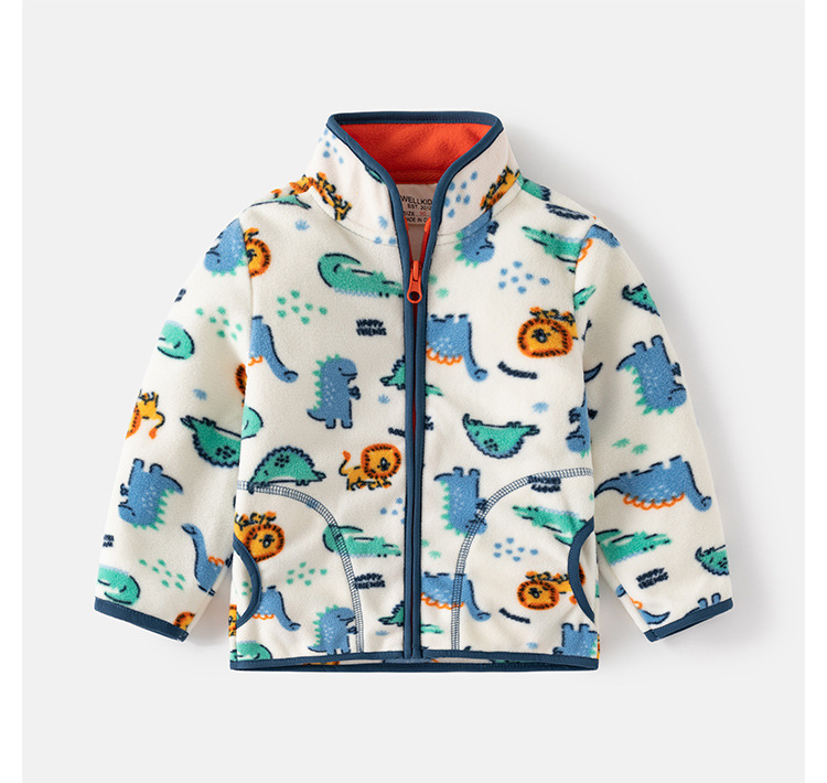 兒童印花搖粒絨外套