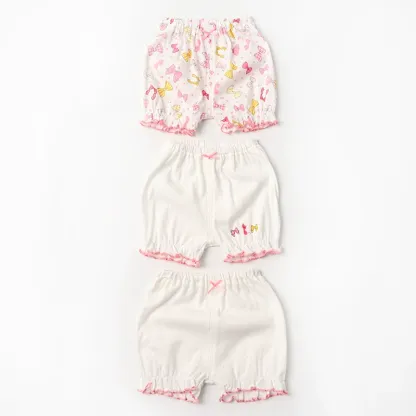 【純棉網眼系列】三件裝 女童純棉網眼系列 T卹/背心/吊帶/短褲/花苞睡褲