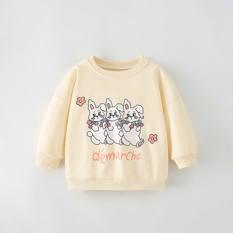 秋季新款女童洋氣圓領長袖衛衣