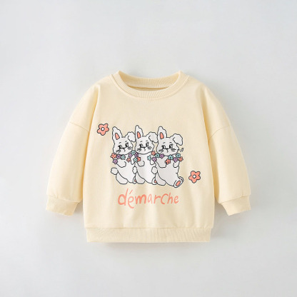 秋季新款女童洋氣圓領長袖衛衣