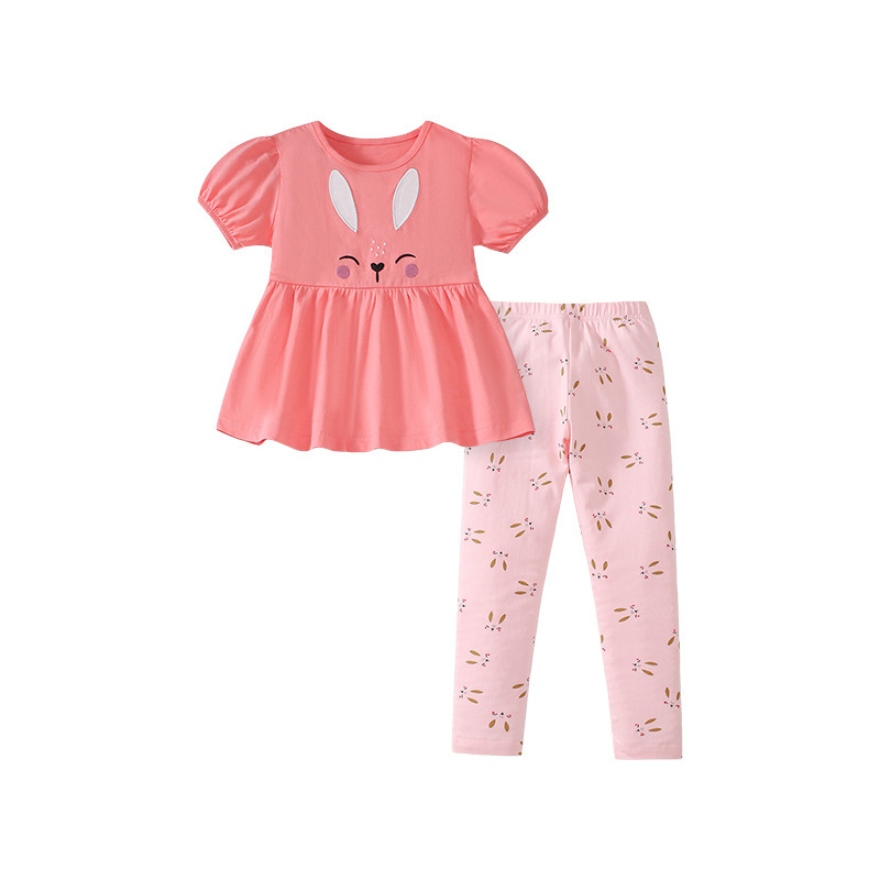 夏季女童短袖裙打底褲兩件套