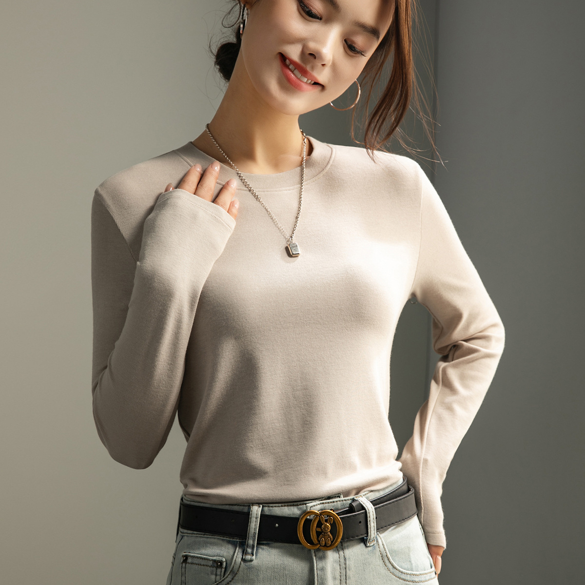 [嚴選爆品]洋氣圓領打底衫女內搭