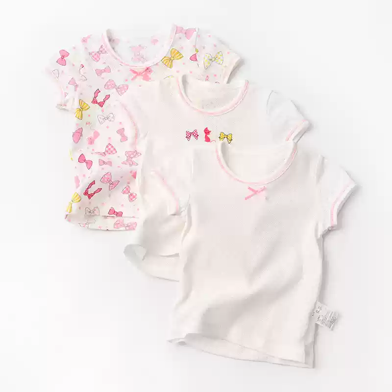 【純棉網眼系列】三件裝 女童純棉網眼系列 T卹/背心/吊帶/短褲/花苞睡褲