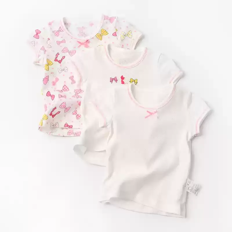 【純棉網眼系列】三件裝 女童純棉網眼系列 T卹/背心/吊帶/短褲/花苞睡褲