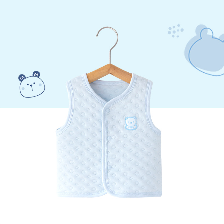 寶寶保暖夾棉小坎肩