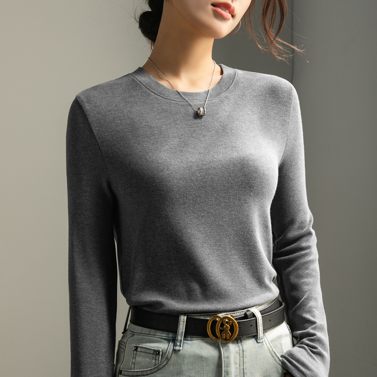 [嚴選爆品]洋氣圓領打底衫女內搭