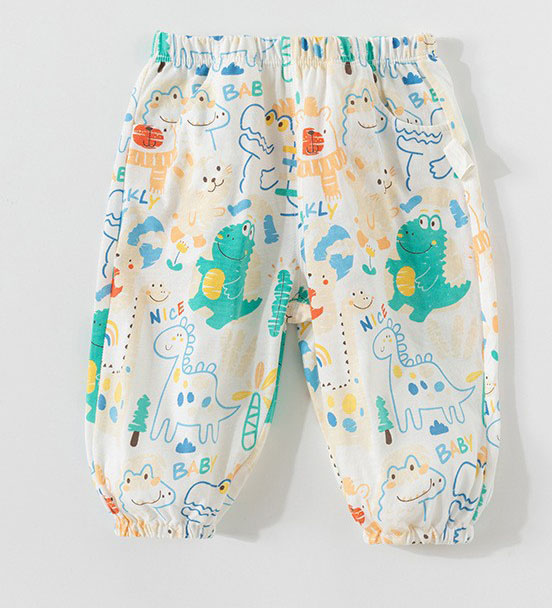 兒童透氣純棉防蚊褲