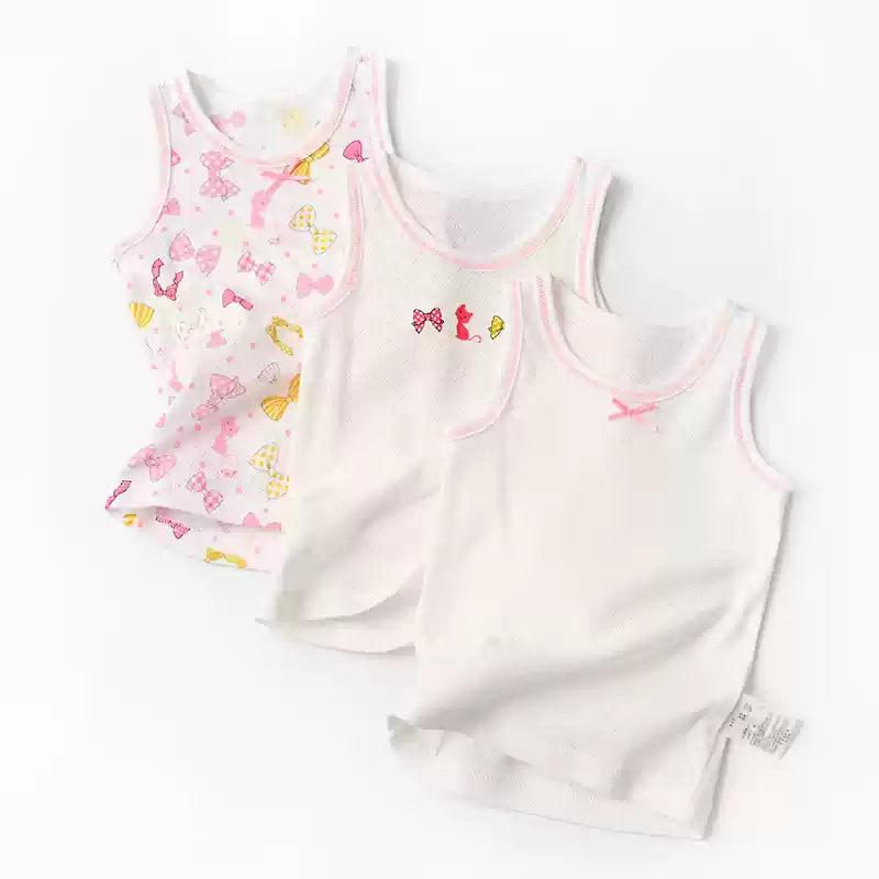 【純棉網眼系列】三件裝 女童純棉網眼系列 T卹/背心/吊帶/短褲/花苞睡褲