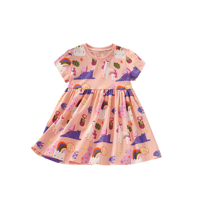 女童短袖連衣裙