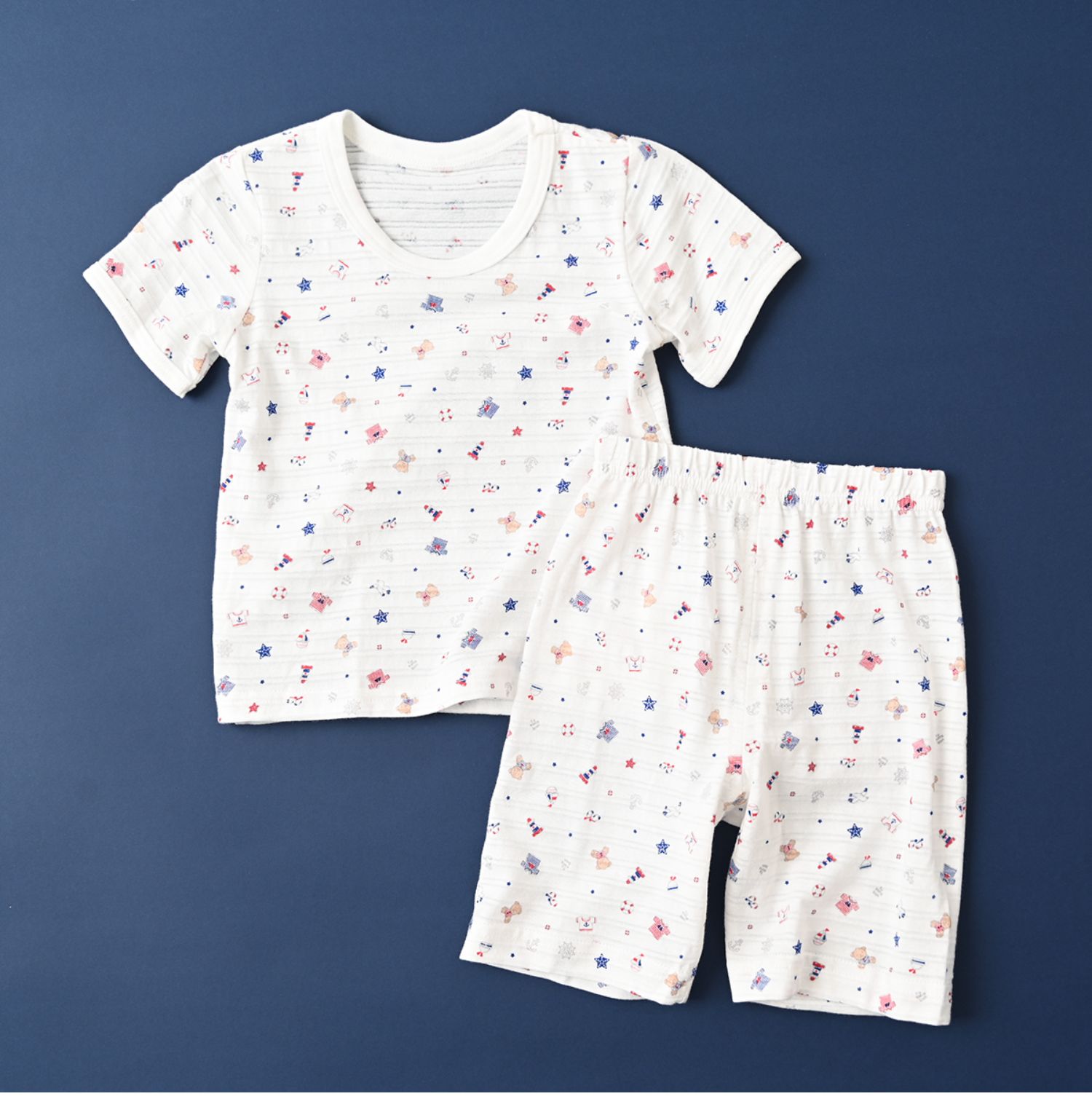 兒童竹節棉短袖T恤兩件裝