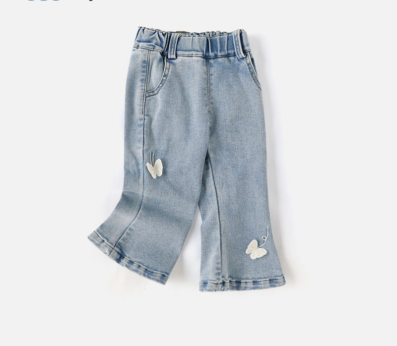 女童牛仔喇叭褲 