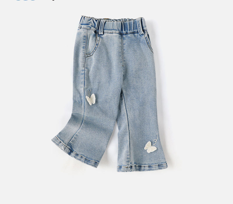女童牛仔喇叭褲