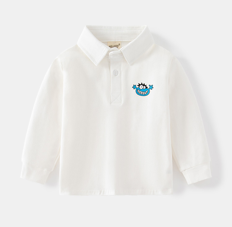 帥氣男童秋季保暖長袖POLO衫