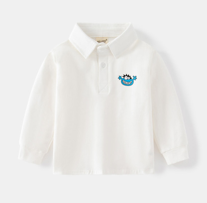 帥氣男童秋季保暖長袖POLO衫