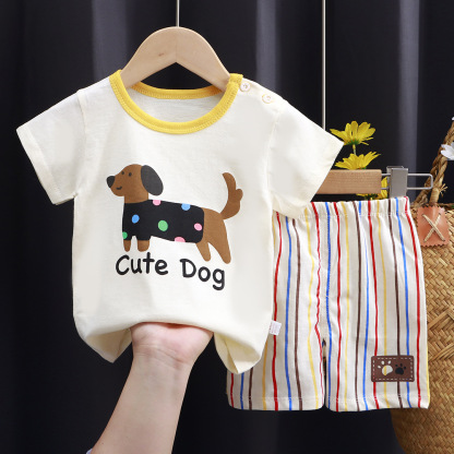 兒童韓版純棉短袖套裝