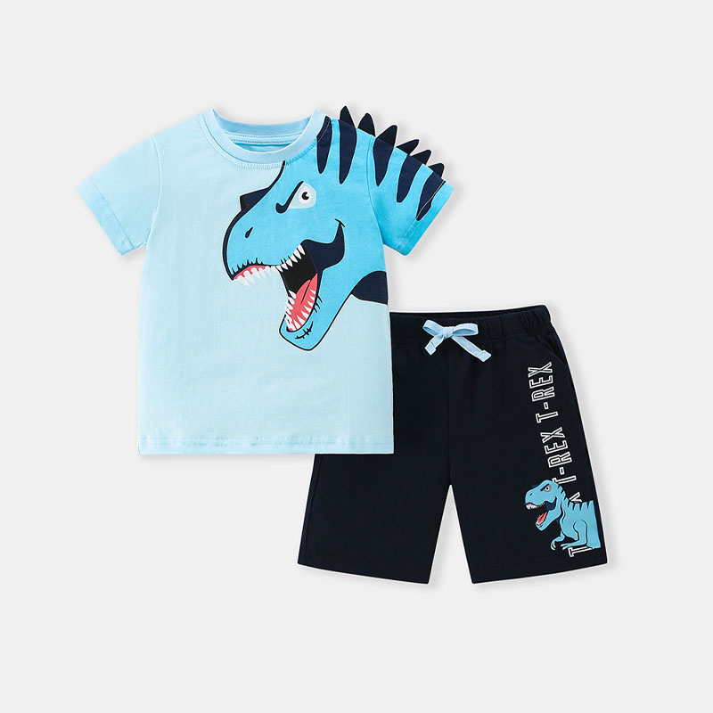 【新款】夏季男童短袖短褲套裝