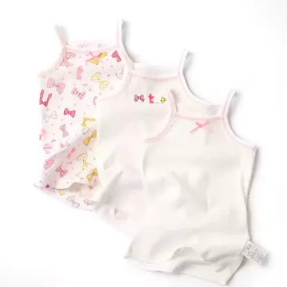 【純棉網眼系列】三件裝 女童純棉網眼系列 T卹/背心/吊帶/短褲/花苞睡褲