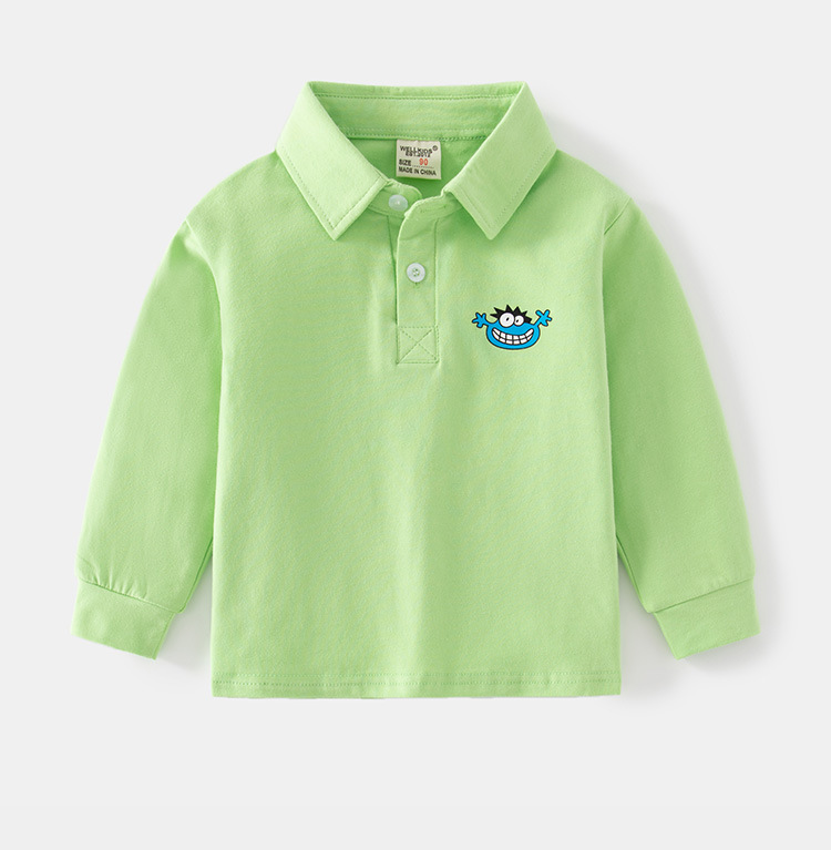 帥氣男童秋季保暖長袖POLO衫