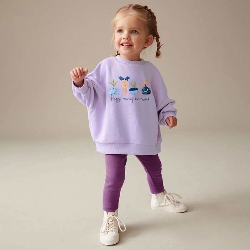 歐美長袖可愛女童秋季套裝