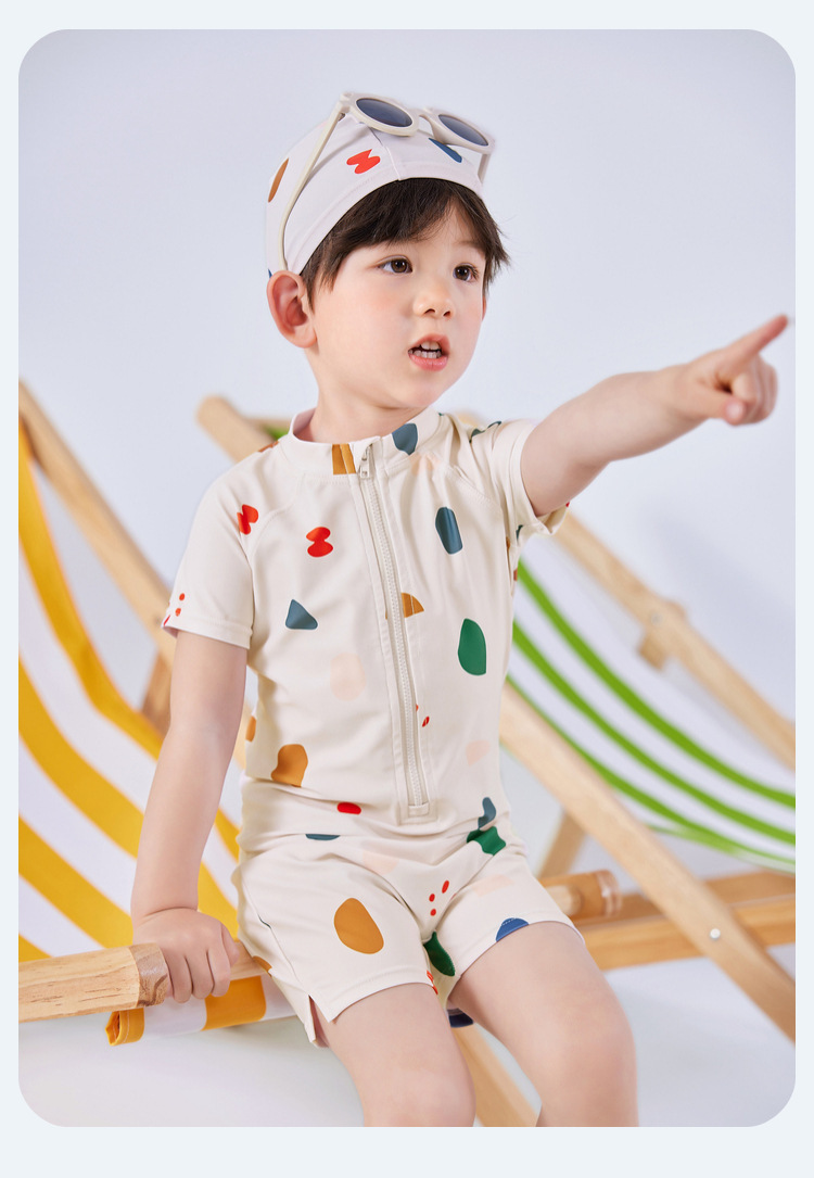 【送泳帽】兒童輕薄連身泳裝