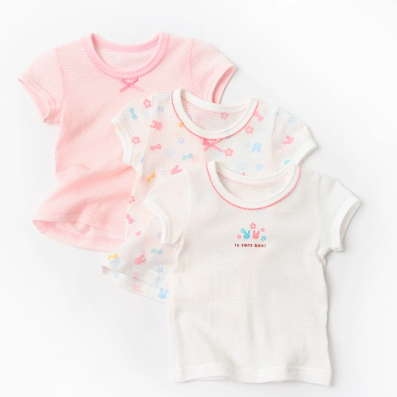 【純棉網眼系列】三件裝 女童純棉網眼系列 T卹/背心/吊帶/短褲/花苞睡褲