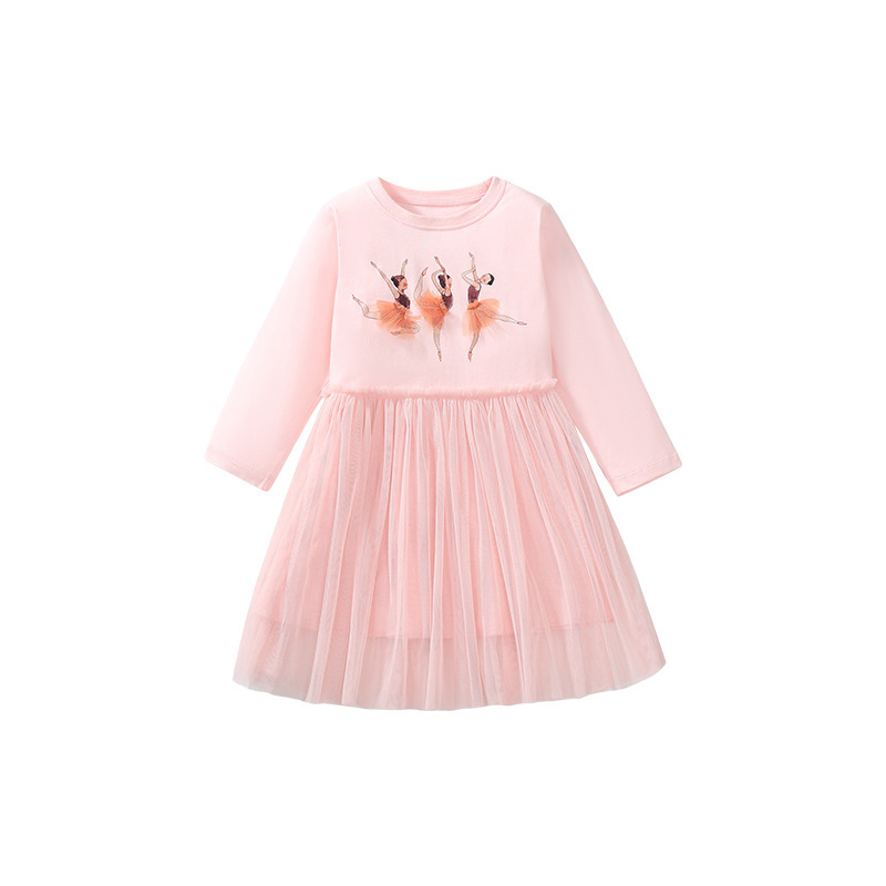 秋季純棉女童網紗裙