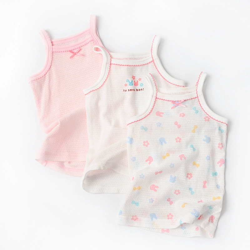 【純棉網眼系列】三件裝 女童純棉網眼系列 T卹/背心/吊帶/短褲/花苞睡褲
