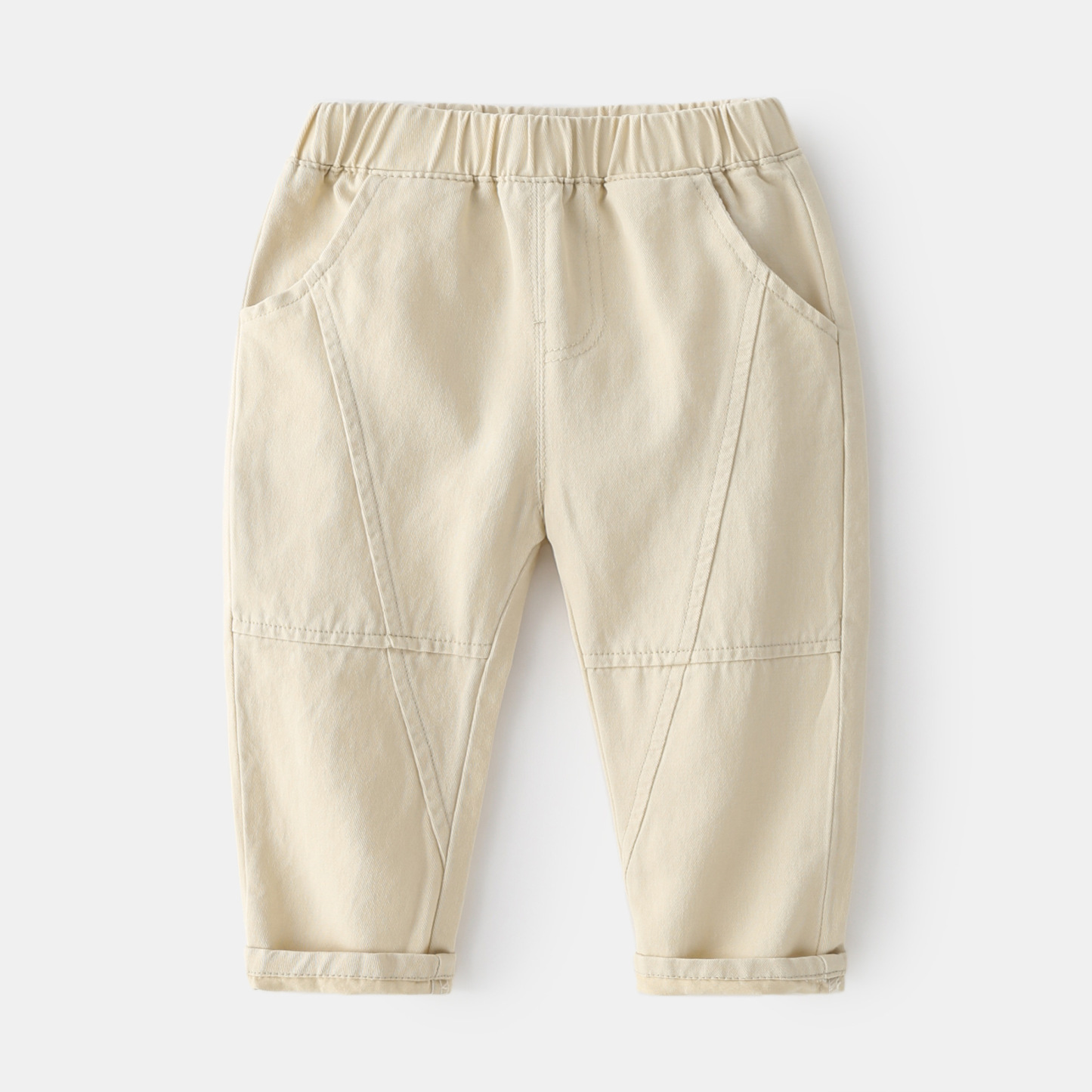 韓版舒適柔軟棉質中小童中腰長褲