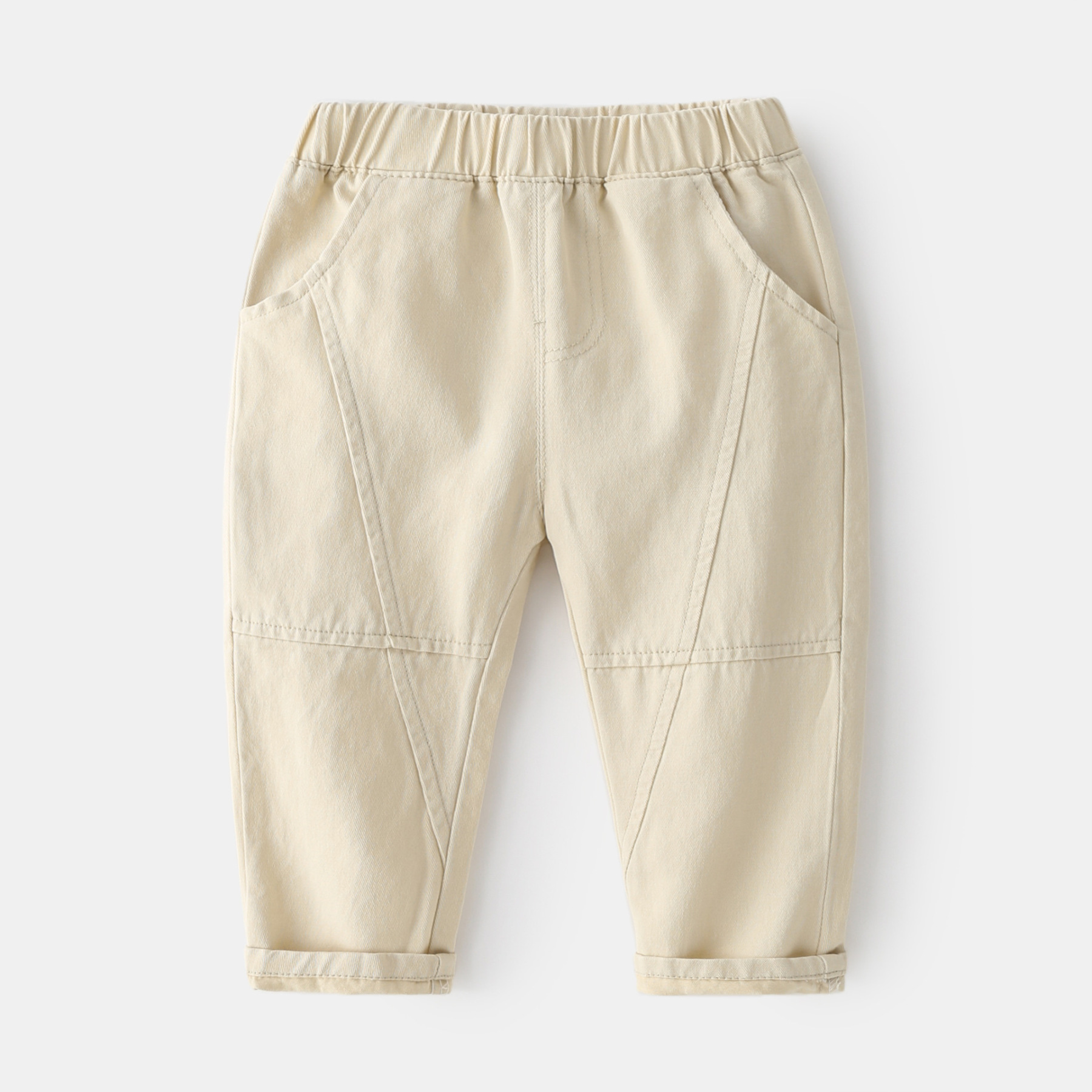 韓版舒適柔軟棉質中小童中腰長褲