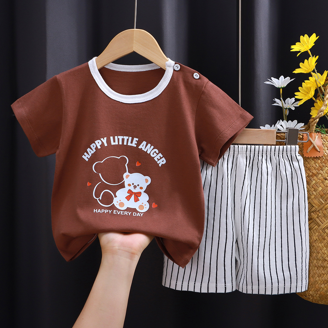 兒童韓版純棉短袖套裝