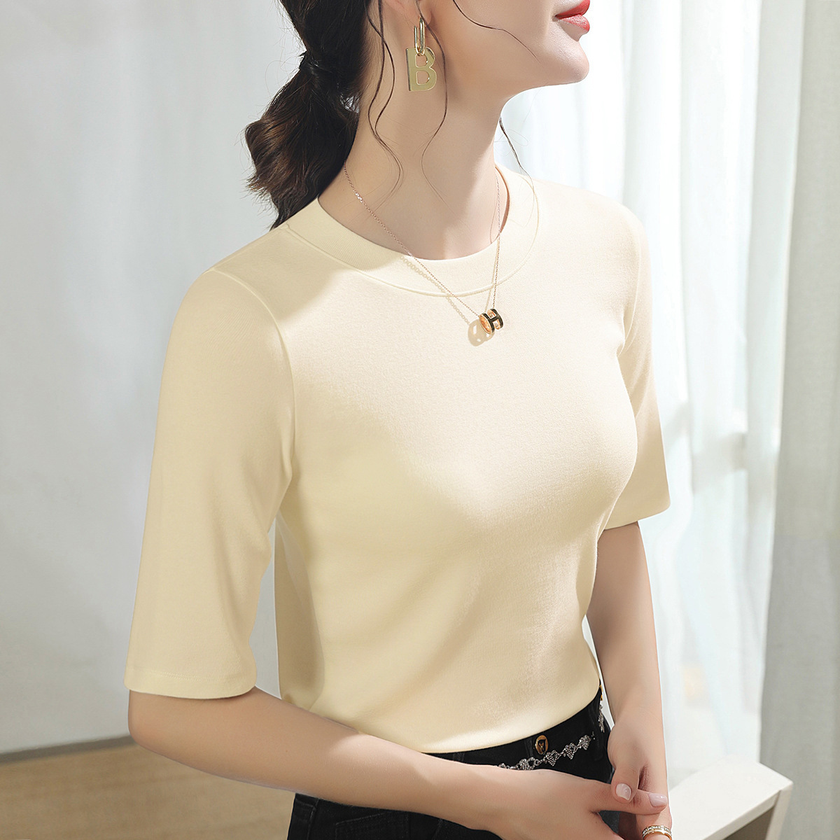 [嚴選爆品]洋氣圓領打底衫女內搭