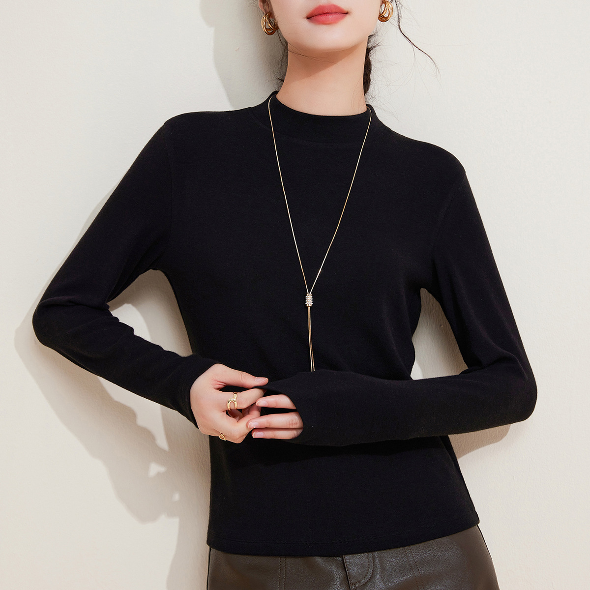 [嚴選爆品]洋氣圓領打底衫女內搭