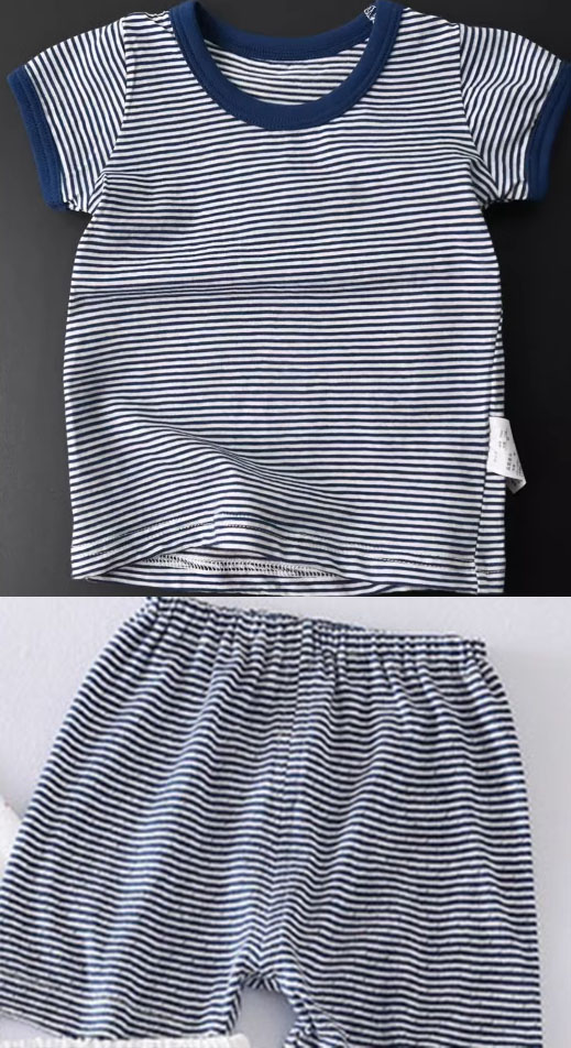 兒童竹節棉短袖T恤兩件裝