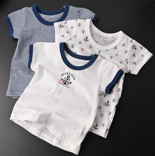兒童竹節棉短袖T恤兩件裝