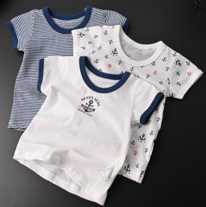 兒童竹節棉短袖T恤兩件裝