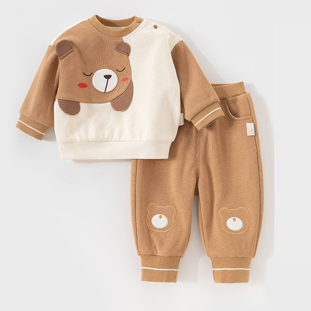 男女寶寶套頭衛衣褲套裝 