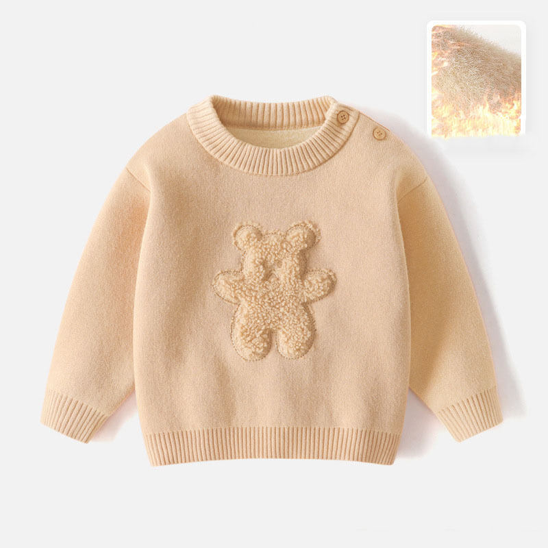 【清倉不退換】兒童毛衣a類單件秋冬韓版卡通針織上衣