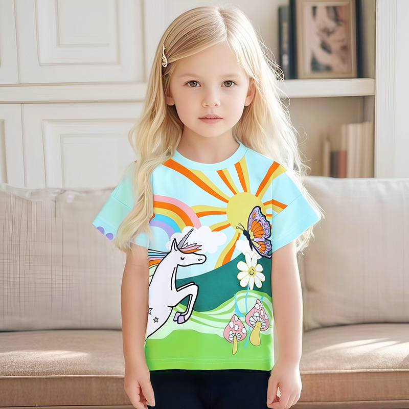 夏季女孩印花純棉T卹