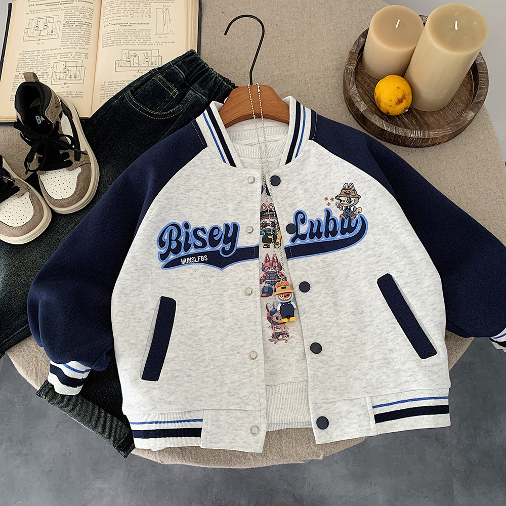 秋季外套男女童韓版卡通棒球服洋氣上衣