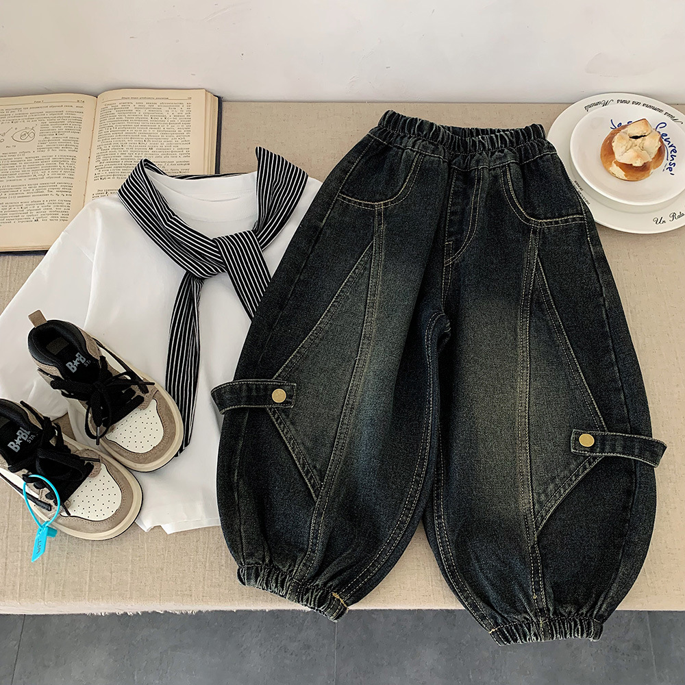 男童韓版百搭帥氣長褲兒童加絨休閒褲