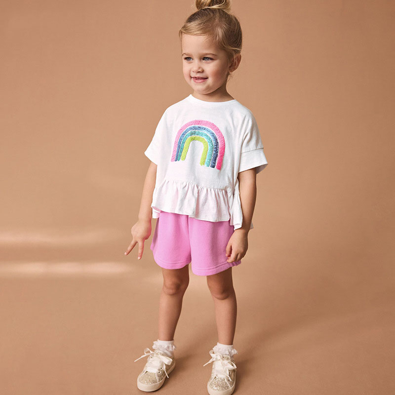 【新品】夏季全新歐美純棉女童套裝
