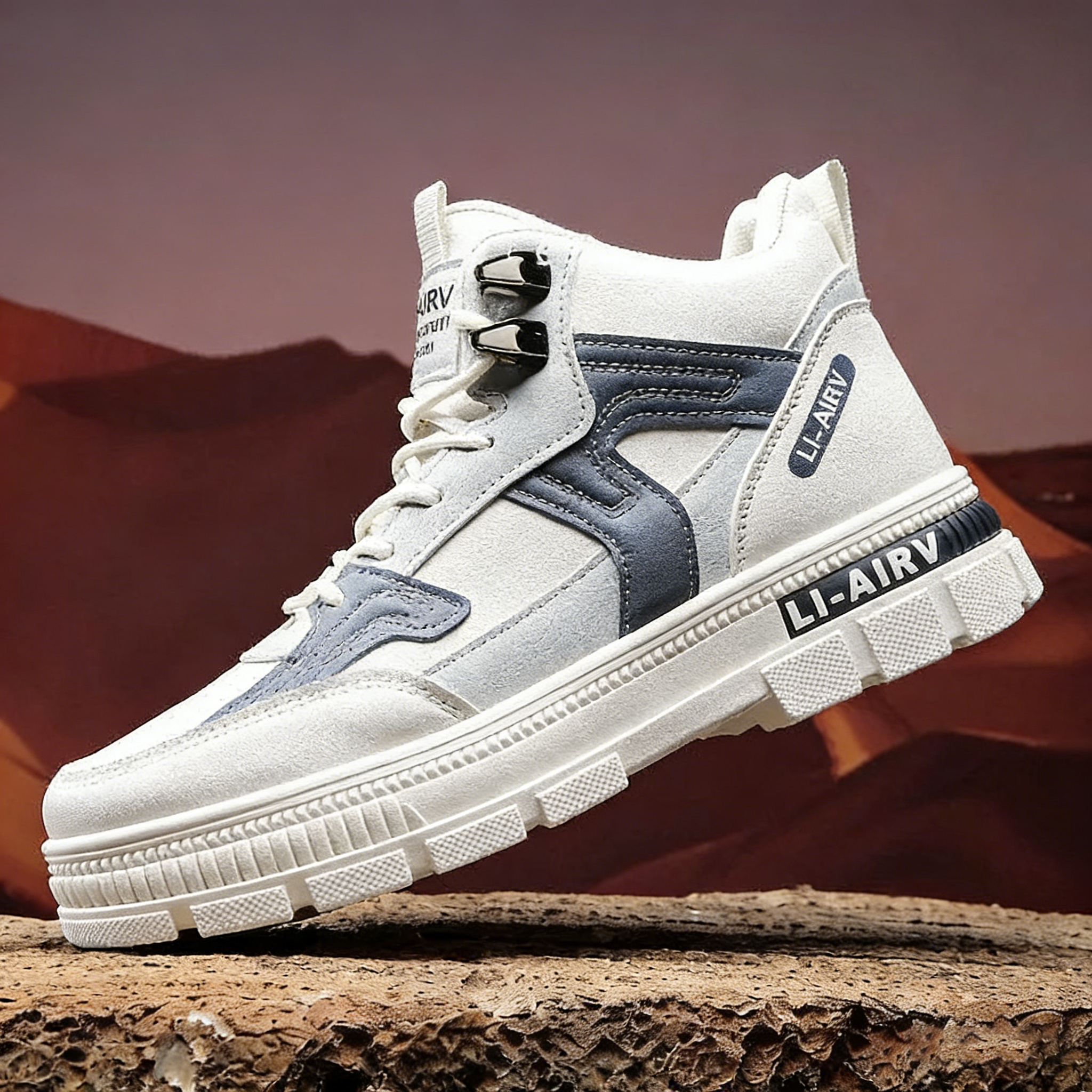 休閒百搭高幫戶外防水防滑工裝增高馬丁靴